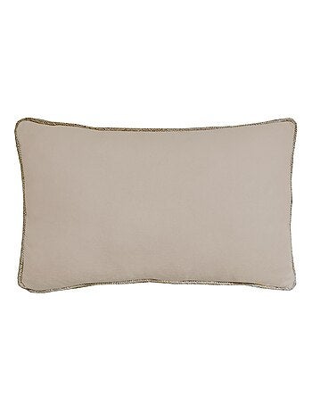 Coussin en coton recyclé avec piping jute 'Deko&co'