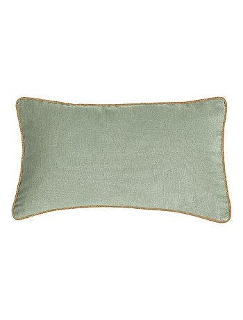 Coussin en coton recyclé avec piping jute 'Deko&co'