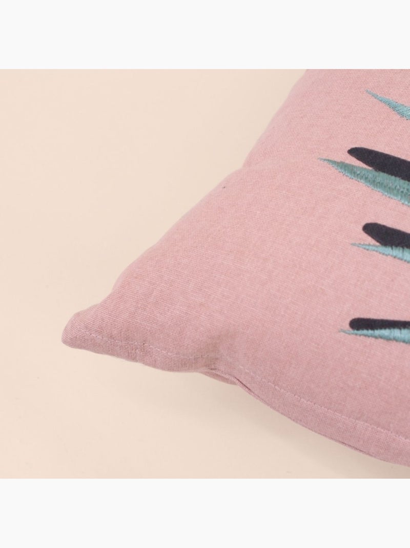 Coussin en coton rose motif fleuris 45x45cm Rose - Kiabi