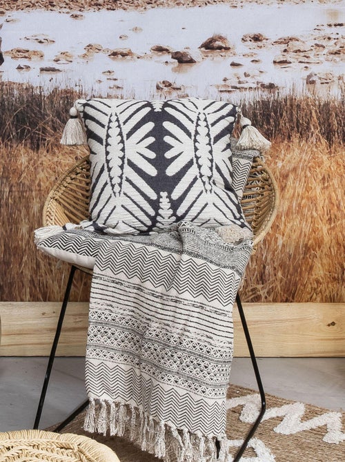 Coussin en coton tissé jacquard JAFFAR 'Deko&co' - Kiabi