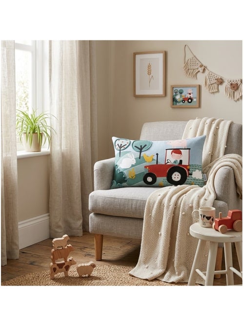 Coussin en coton Tom a la ferme - Kiabi