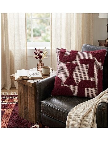 Coussin en coton tufte Poppy Colors