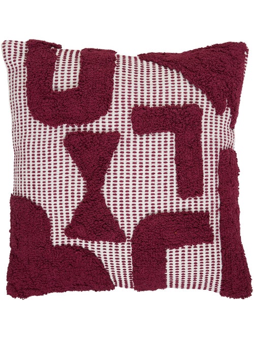 Coussin en coton tufte Poppy Colors - Kiabi
