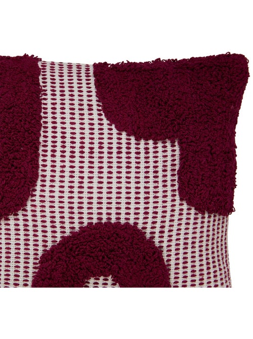 Coussin en coton tufte Poppy Colors - Kiabi