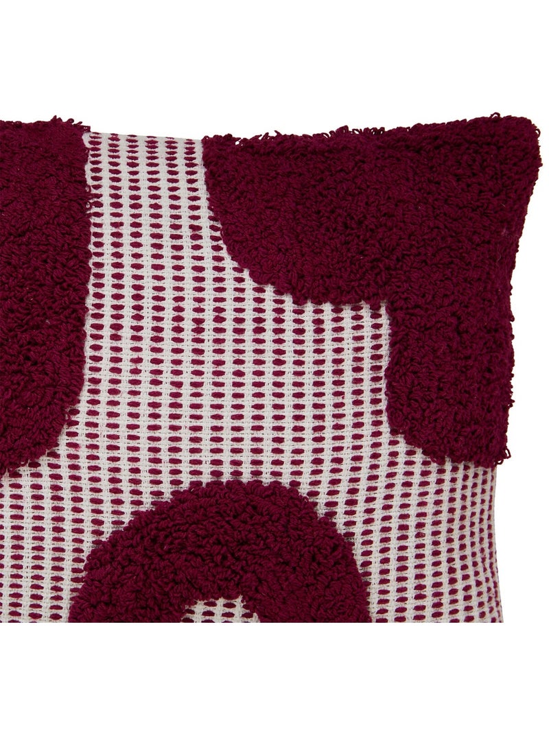Coussin en coton tufte Poppy Colors Violet - Kiabi
