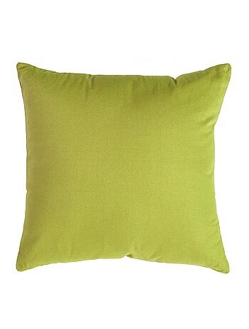 Coussin en coton vert anis 'Deko&co'