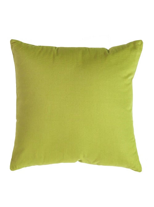 Coussin en coton vert anis 'Deko&co' - Kiabi