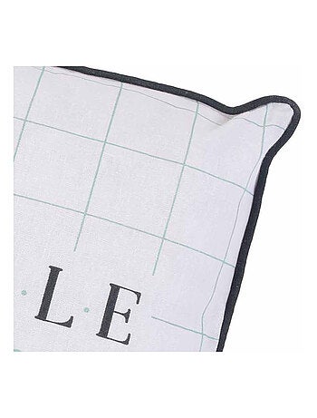 Coussin EN FAMILLE Noir/Blanc Je vous aime