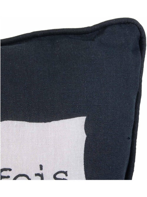 Coussin EN FAMILLE Noir/Blanc Une famille formidable - Kiabi