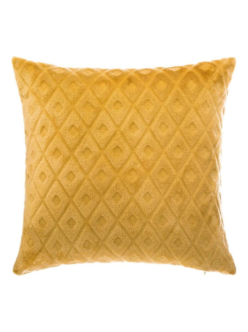 Coussin en flanelle  -  - Effet 3D Jaune - Kiabi