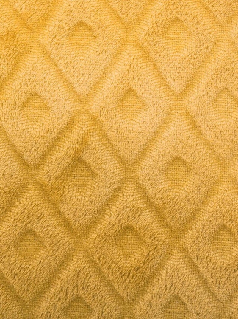 Coussin en flanelle  -  - Effet 3D Jaune - Kiabi