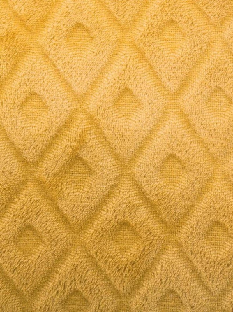 Coussin en flanelle  -  - Effet 3D Jaune - Kiabi