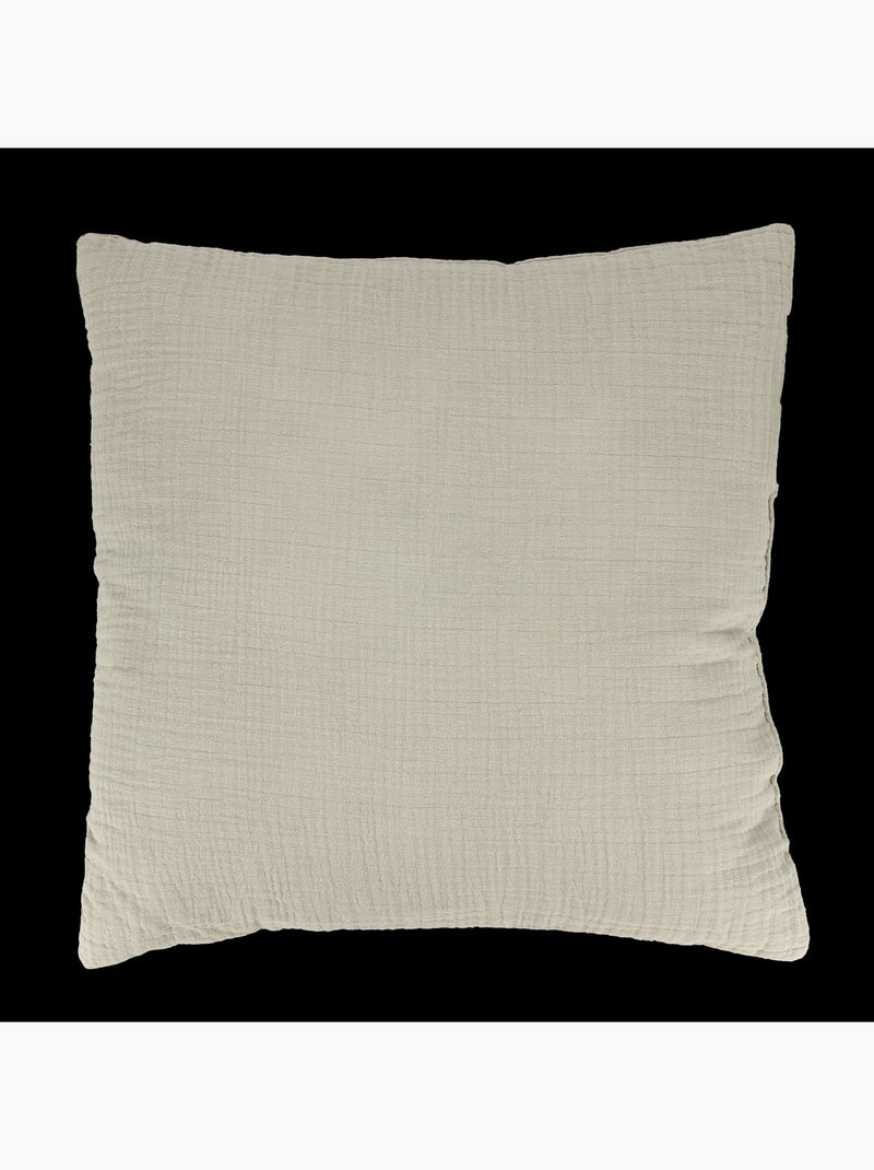 Coussin en Gaze de Coton Beige - Kiabi