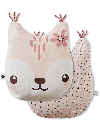 Coussin en gaze de coton Tamia l ecureuil