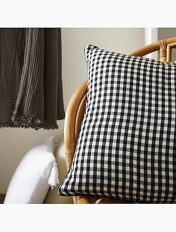 Coussin en gaze de coton Vicky vichy