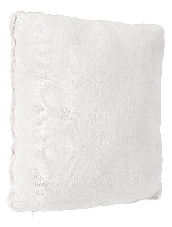 Coussin en imitation fourrure bouclée