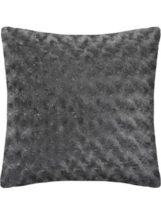 Coussin en imitation fourrure bouclée