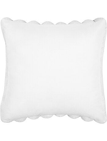 Coussin en imitation fourrure ultra douce à bandes