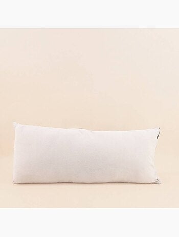 Coussin en jacquard chenille motifs ethniques marrons 30x70cm