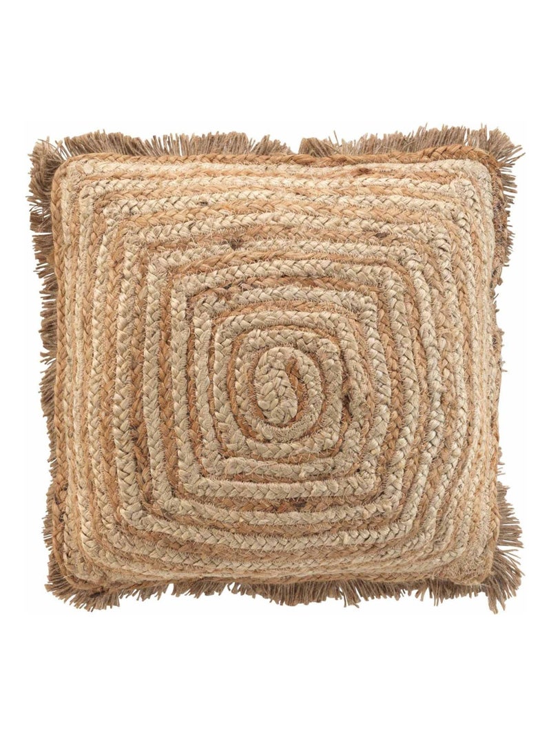 Coussin en jute bohème Beige - Kiabi