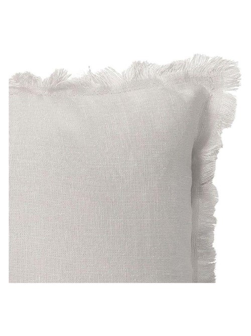 Coussin en lin, bords effilés 'Deko&co' - Kiabi