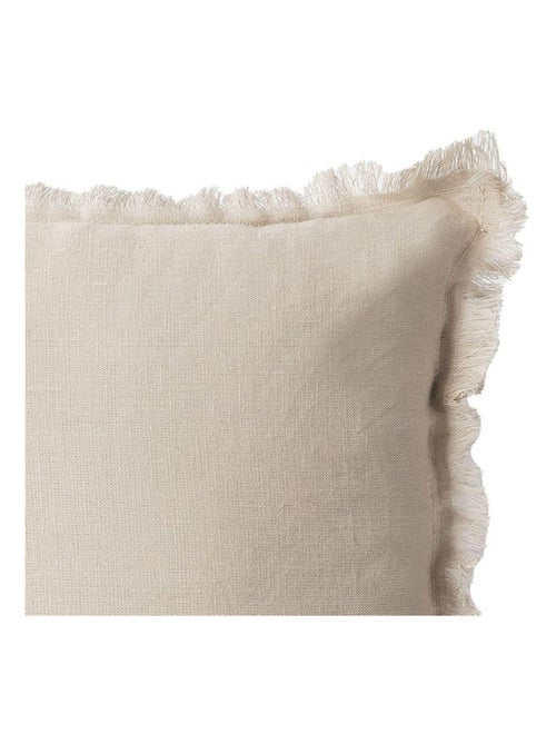 Coussin en lin, bords effilés 'Deko&co' - Kiabi