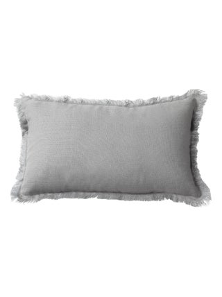 Coussin en lin bords effilés 'Deko&co'
