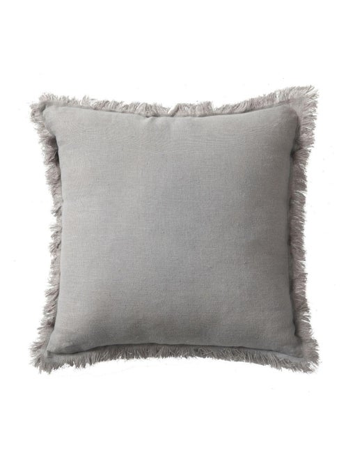Coussin en lin, bords effilés 'Deko&co' - Kiabi