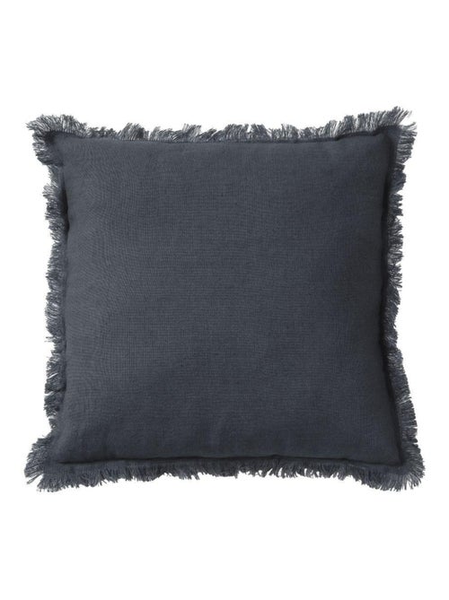 Coussin en lin, bords effilés 'Deko&co' - Kiabi