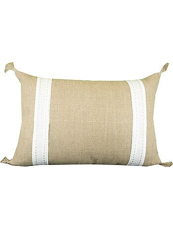 Coussin en lin et coton déhoussable
