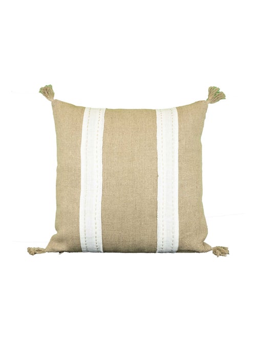 Coussin en lin et coton déhoussable - Kiabi