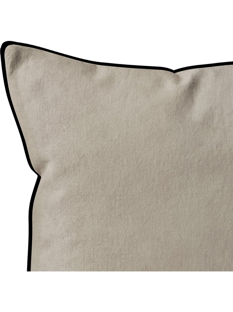 Coussin en microfibre lavée BOHEME, par Soleil d'Ocre Ecru - Kiabi