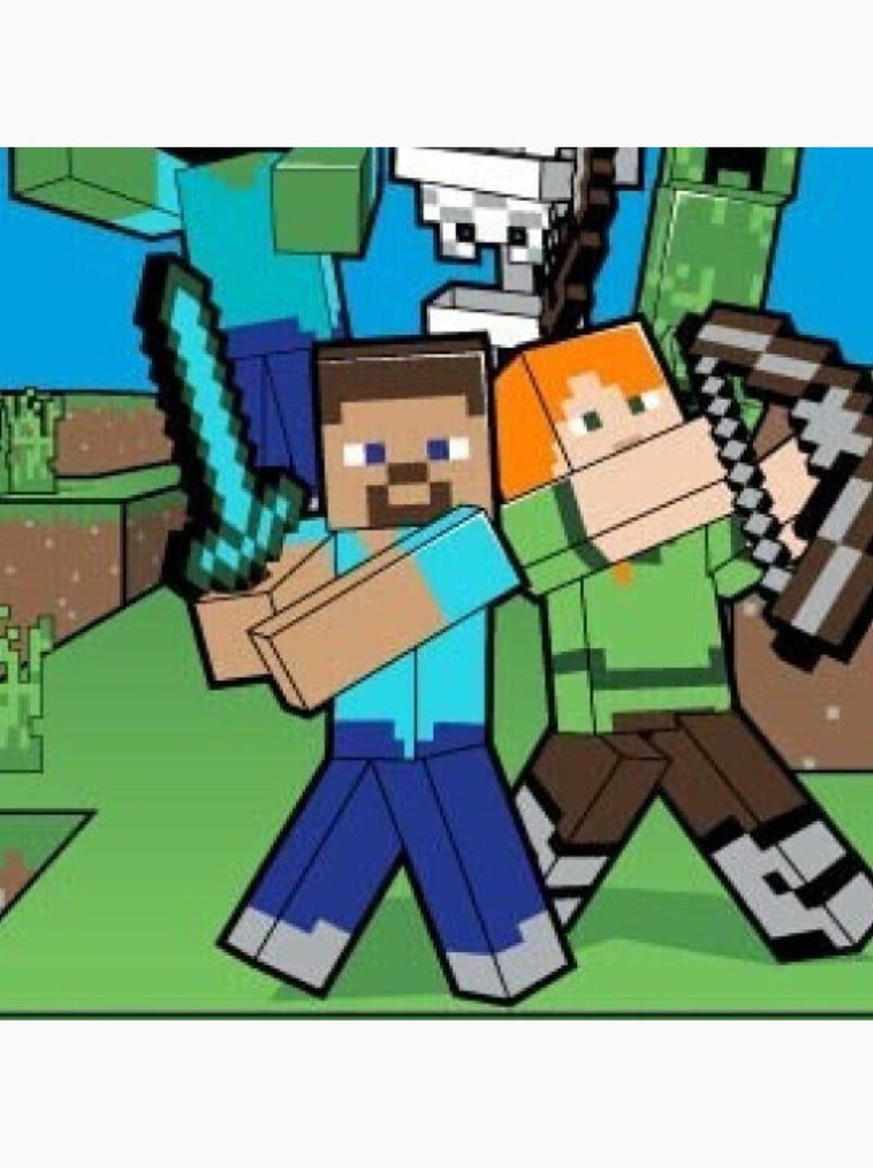 Coussin en Peluche Minecraft 35x35 cm Multicolore - Kiabi