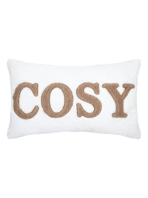 Coussin en polaire avec message brodé "Cosy" - Kiabi Coussin en polaire avec message brodé "Cosy" - Kiabi