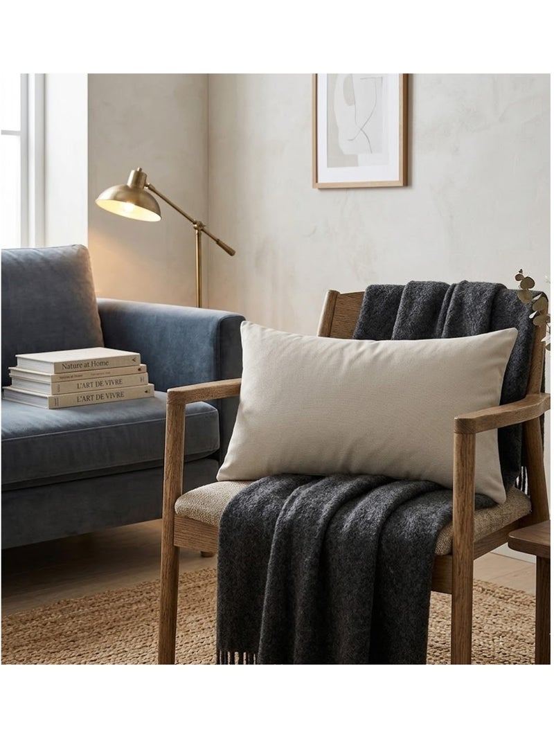 Coussin en polyester uni Pop color Beige clair - Kiabi