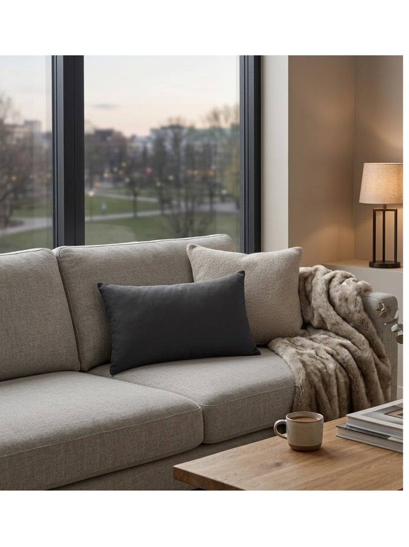 Coussin en polyester uni Pop color gris anthracite - Kiabi