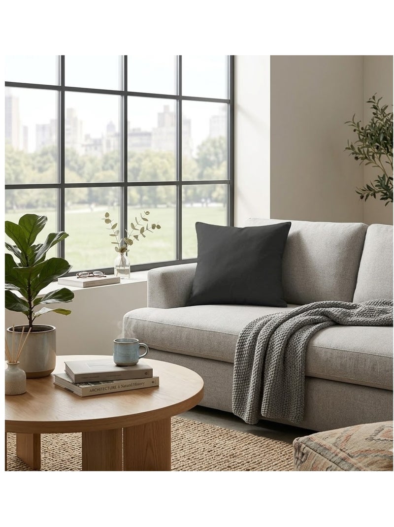 Coussin en polyester uni Pop color gris anthracite - Kiabi