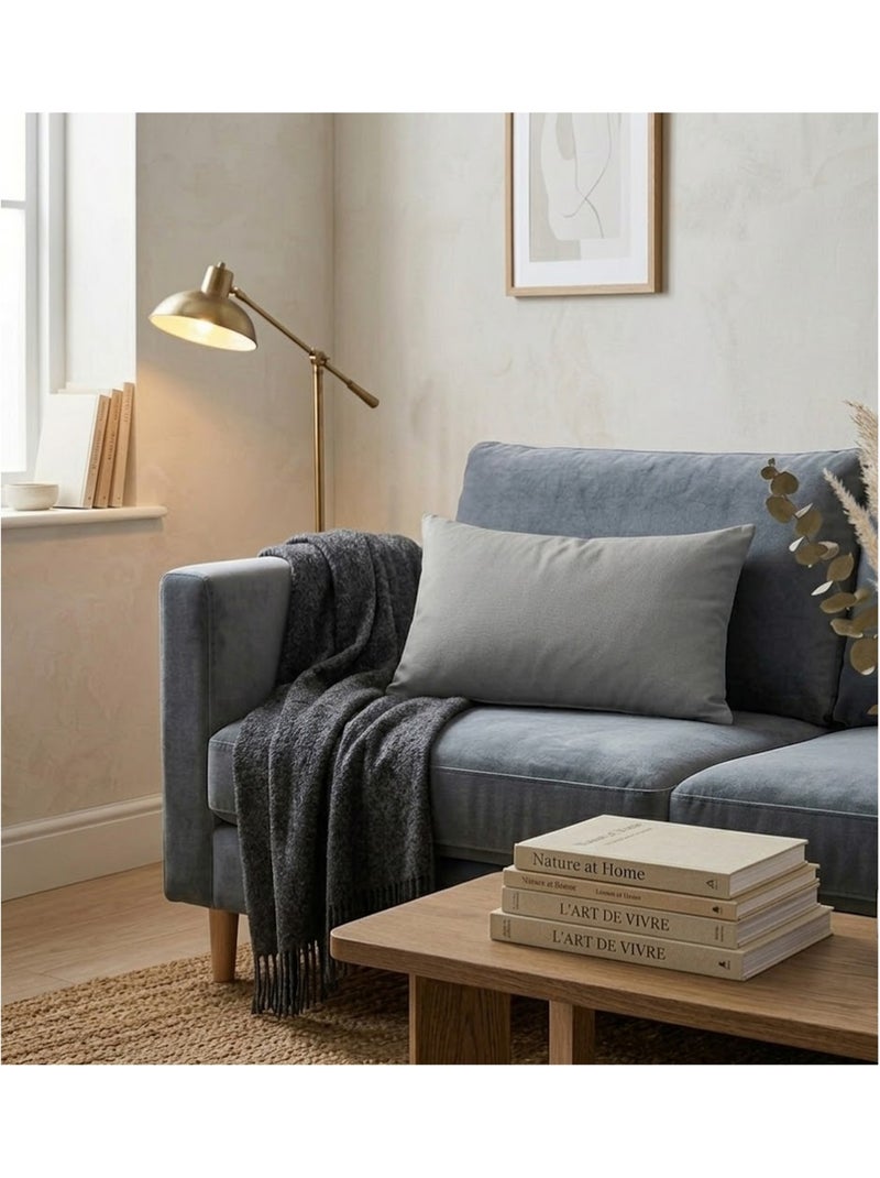 Coussin en polyester uni Pop color Gris - Kiabi