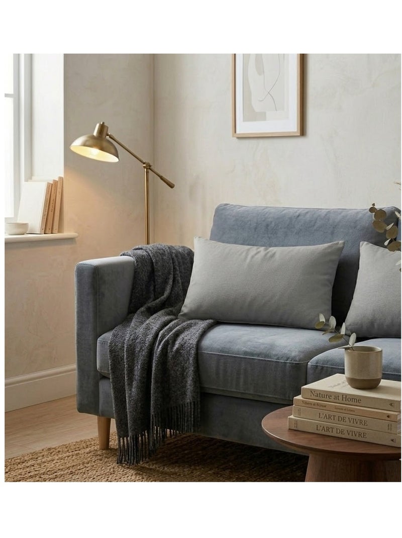 Coussin en polyester uni Pop color Gris - Kiabi