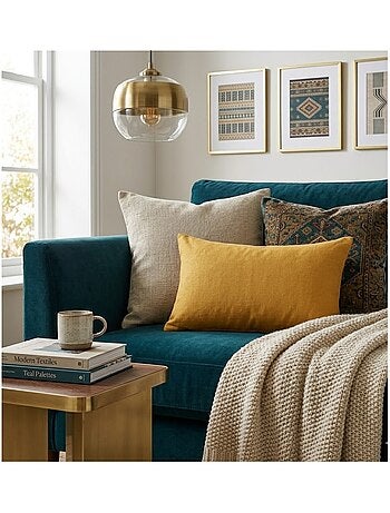 Coussin en polyester uni Pop color
