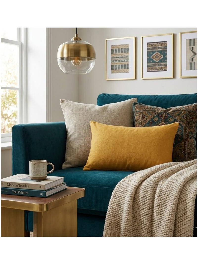 Coussin en polyester uni Pop color Jaune - Kiabi