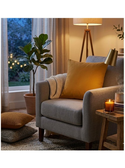 Coussin en polyester uni Pop color - Kiabi