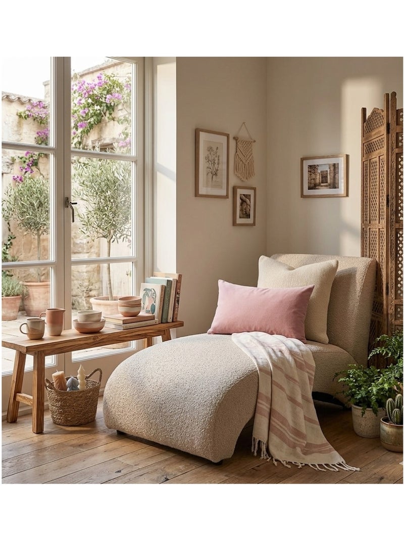 Coussin en polyester uni Pop color Rose - Kiabi