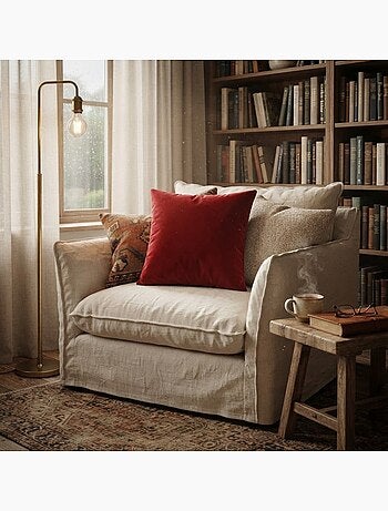 Coussin en polyester uni pop color