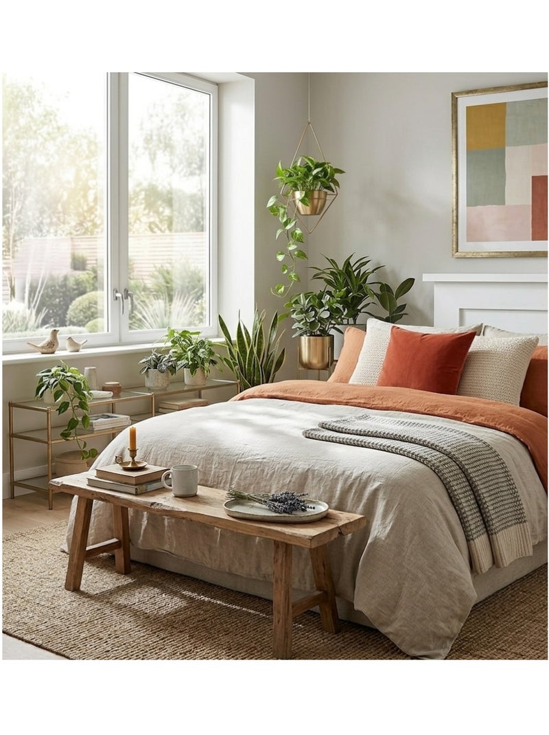Coussin en polyester uni Pop color Terracotta - Kiabi