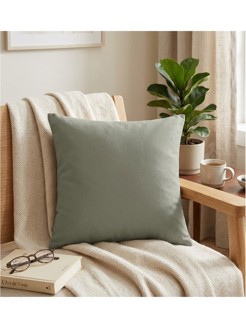 Coussin en polyester uni Pop color Vert Sauge - Kiabi