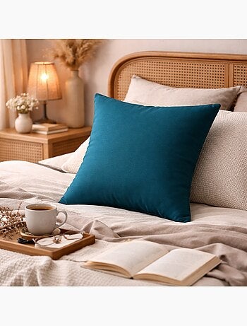 Coussin en polyester uni pop colors
