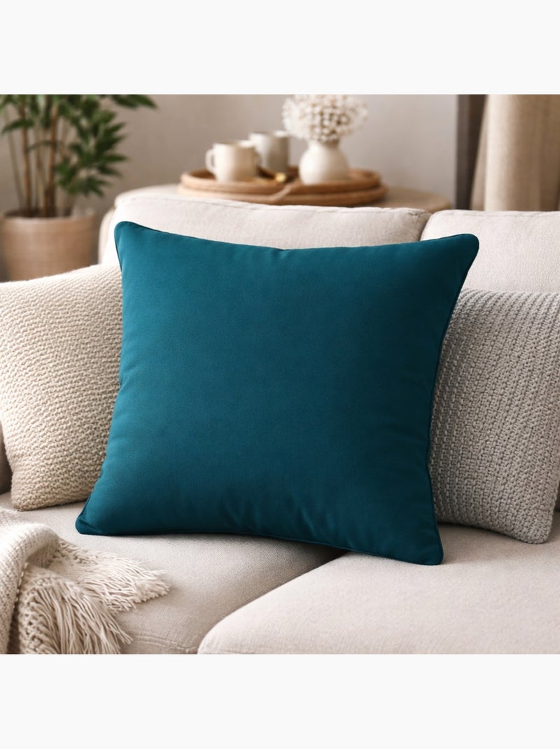 Coussin en polyester uni pop colors Bleu canard - Kiabi