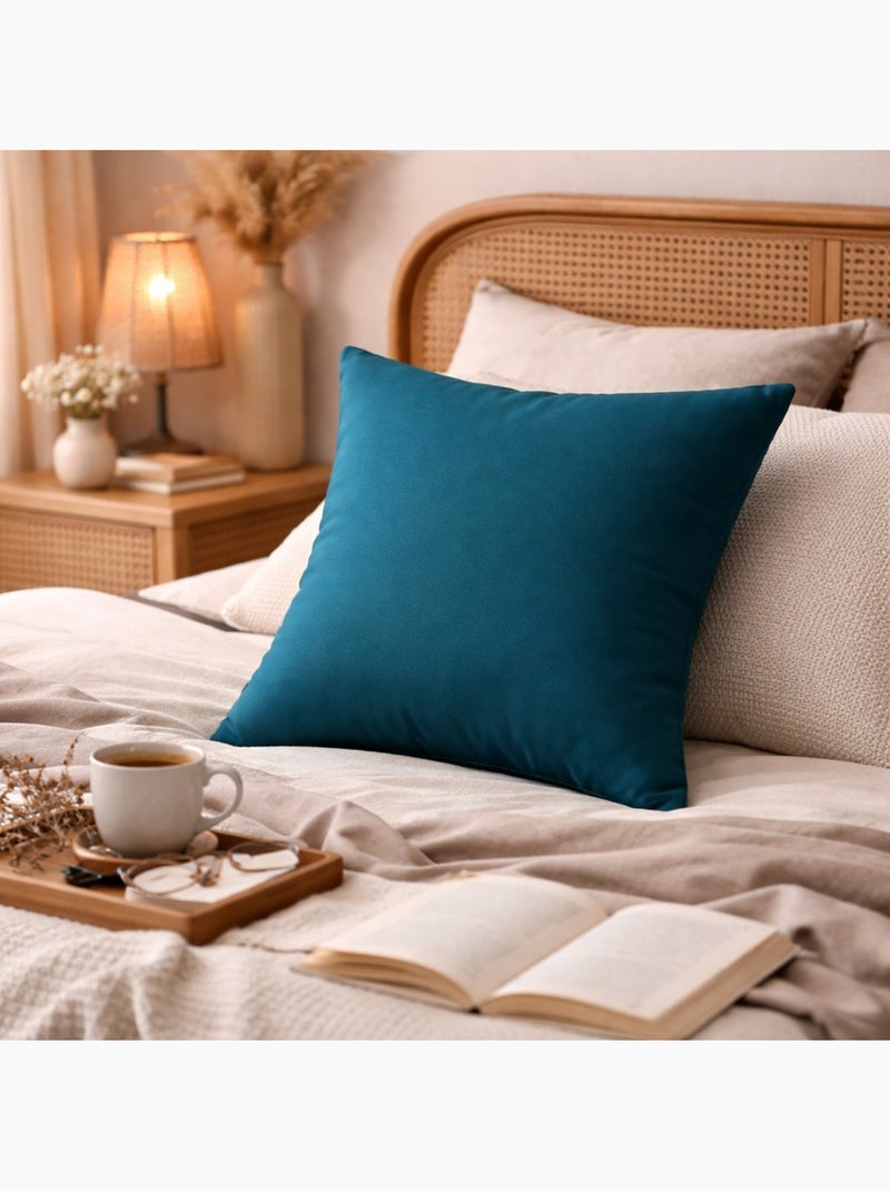 Coussin en polyester uni pop colors Bleu canard - Kiabi