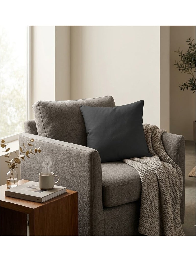 Coussin en polyester uni pop colors Noir Gris anthracite - Kiabi